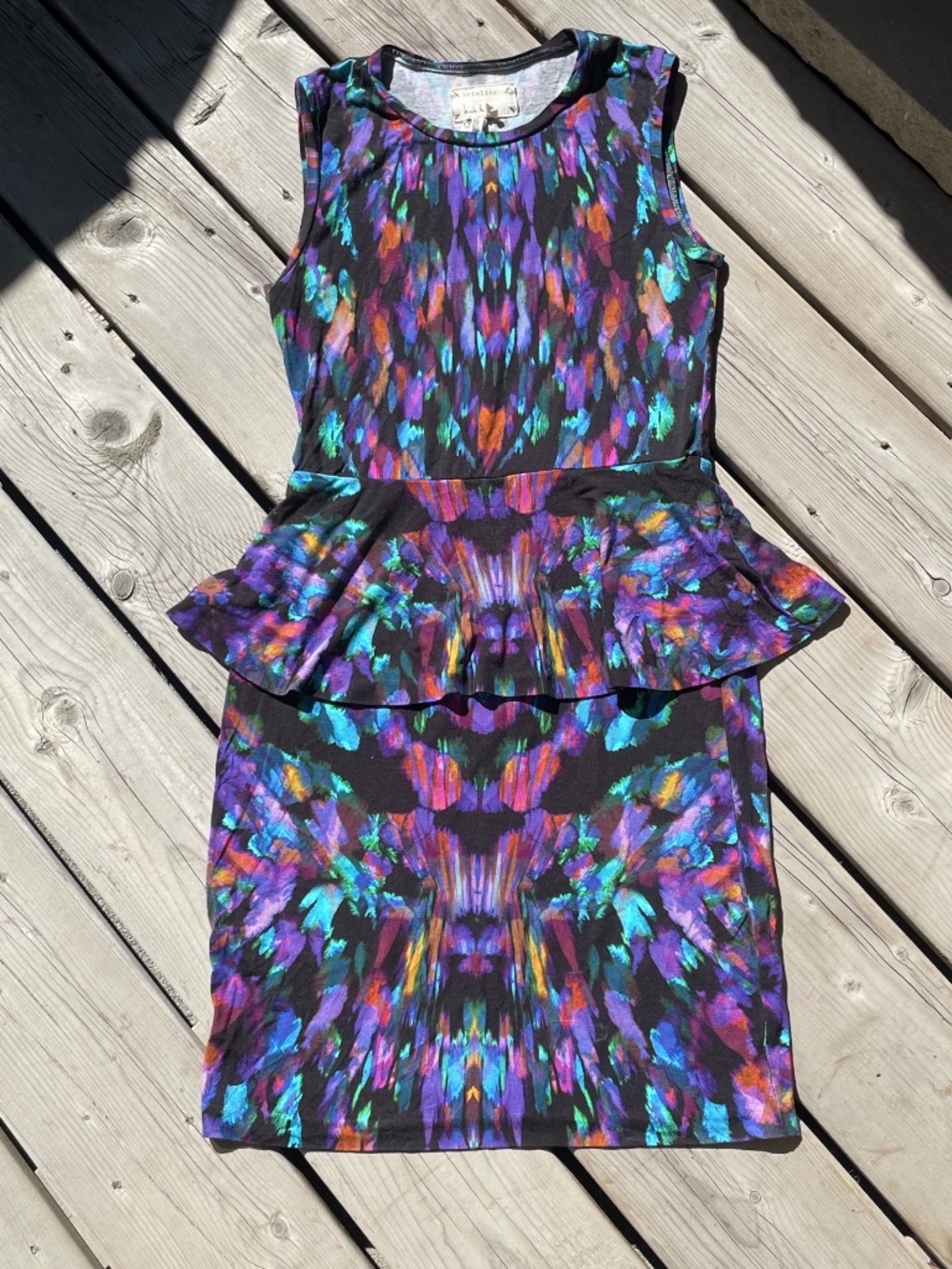 Nicole Miller Atelier Abstract Dress Sleeveless Small